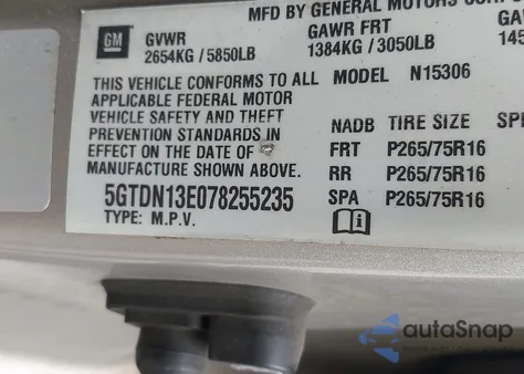 2007 Hummer H3 Suv from USA, damaged, VIN 5GTDN13E078255235